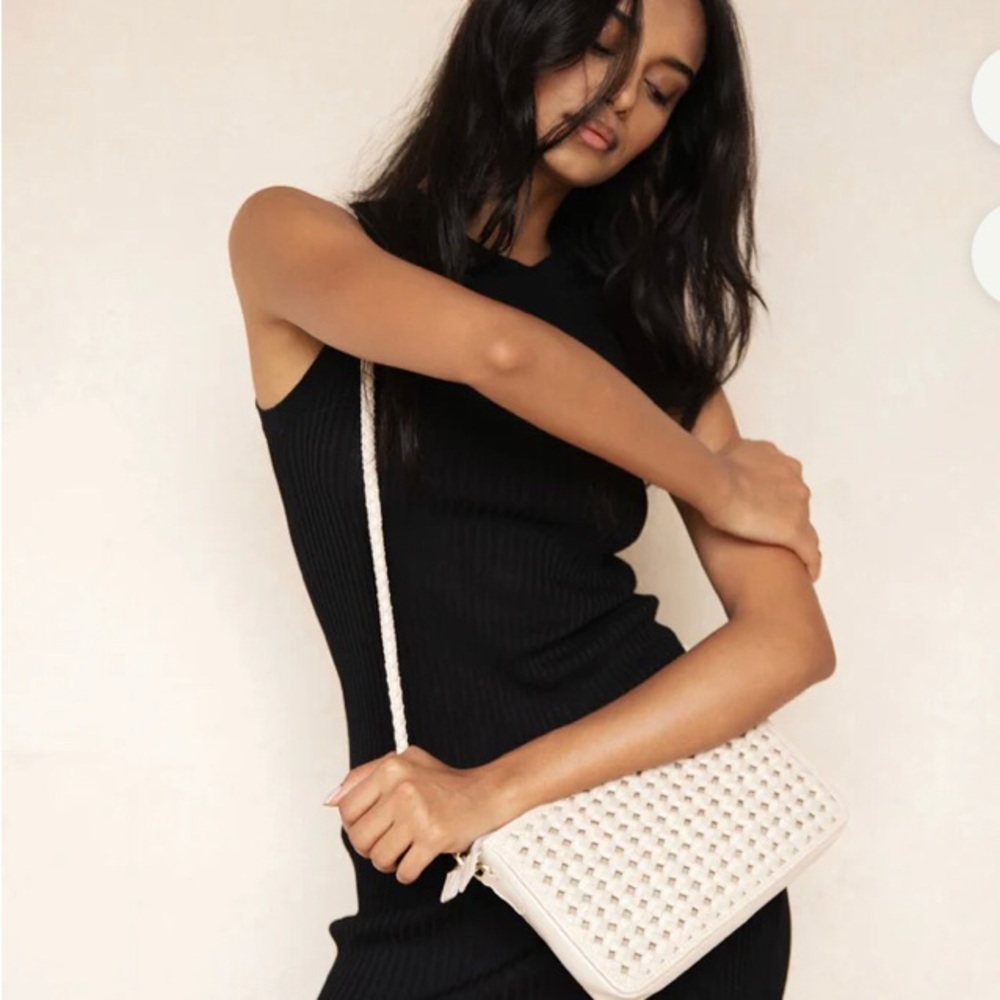 Bembien Off White Leather Crossbody Bag